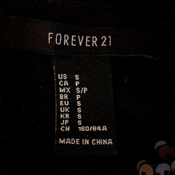 Forever 21 NWOT Women’s Dress in Black Velvet with Sequin Pattern. Size Small. - Picture 7 of 8